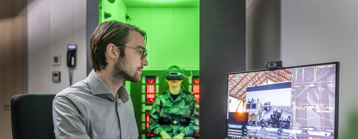 Immerse banner; military personnel who receives VR-treatment